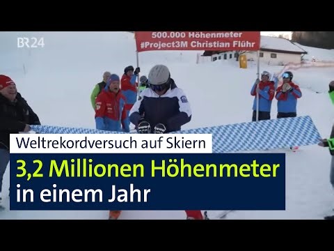 Ski-Fahrer will Weltrekord in zurückgelegten Höhenmetern aufstellen | Abendschau | BR24