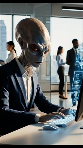 Alien Working a 9 to 5 Job 👽💼 | Hidden Among Us#shorts