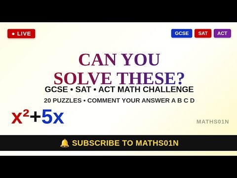 🧠 Maths Challenge LIVE! | Road to MSc Applied Mathematics 🎓 | Support My Master’s Journey ❤️