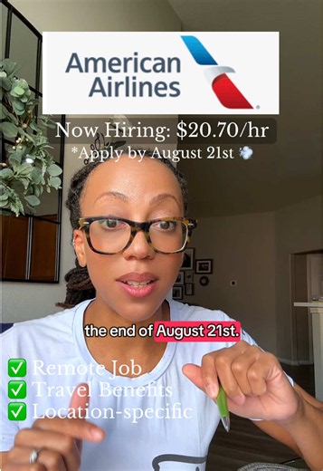 ✈️ AMERICAN AIRLINES IS HIRING — REMOTE CUSTOMER SERVICE JOB! 💻💰 Would you work from home handling difficult customer complaints if you also got airline travel perks? 👀 American Airlines is hiring a Representative, Customer Experience Escalation and Resolution for a home-based position. 🏢 Company: American Airlines ⭐ Glassdoor: ~3.7/5 💰 Pay: Salary not listed in the posting 🌎 Location: Home-based / Remote — DFW/Fort Worth area 📅 Apply by: August 21, 2026 🎓 Education: High school diploma/