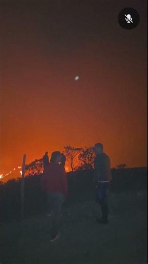 Wildfire burns in northern Colombia