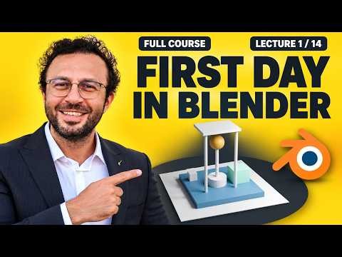 Blender Full Course - Lecture 1: Beginner Tutorial for Modeling, Materials and Rendering