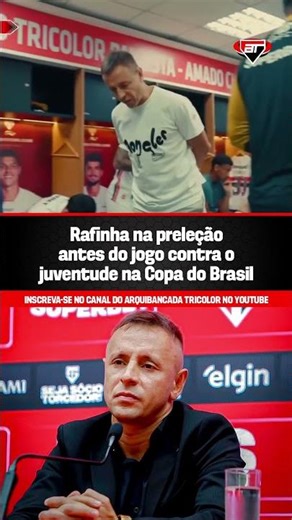 RAFINHA MARCA PRESENÇA NA PRELEÇÃO DO SÃO PAULO CONTRA O JUVENTUDE