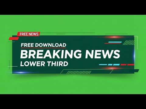 Breaking News Lower Third Green Screen | Free Download Chroma Key News Banner Overlay #greenscreen