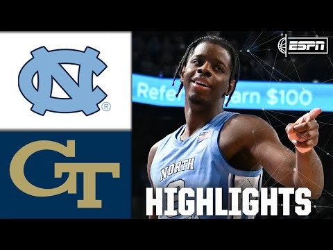 North Carolina Tar Heels vs. Georgia Tech Yellow Jackets | Full Game Highlights | ESPN CBB