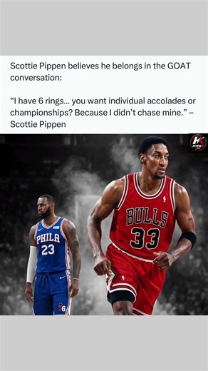 Scottie Pippen Says He's BETTER Than LeBron , 6 Rings Don't Lie 👑😤"#GOAT#nba#viralvideo#shorts