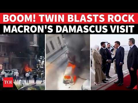 Macron Assassination Bid? Powerful Blasts In Damascus Near French President's Hotel; 19 Injured