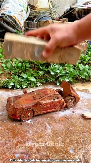 A Story Of Car Break 💔😈😱~ mini wood toy-woodworking art skill /wood / hand crafts/ #shorts