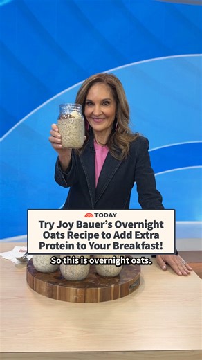 Save this! 😋 If you’re looking for a hearty breakfast that’s simple to make and endlessly customizable, TODAY nutrition contributor Joy Bauer's overnight oats are hard to beat! You can prep a few jars in the evening and have breakfast ready for the next couple of mornings — enjoy it delightfully chilled straight from the fridge or warmed up if you’re craving something cozy and comforting. Full of flavor, protein, and goodness! Find the full recipe here: https://todayshow.visitlink.me/I-kRVu | T