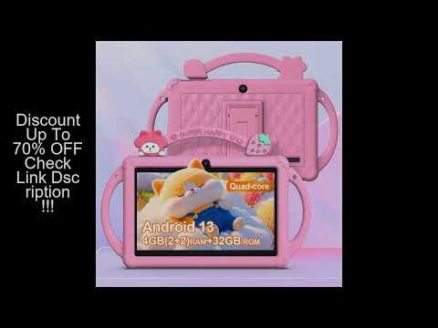 7-inch Android 13 children's tablet, 5G WiFi tablet, quad-core processor, 4GB (2g+2g-memory expansio