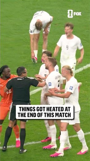 Things got chippy between Ivory Coast and Norway at the end of the game