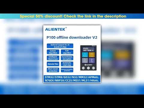 Discount ALIENTEK P100 Offline Downloader V2 Programmer Downloader STM32 STM8 N76E GD Offline Progr