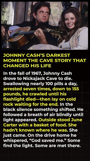 Johnny Cash’s Darkest Moment The Cave Story That Changed His Life 💔 #shorts