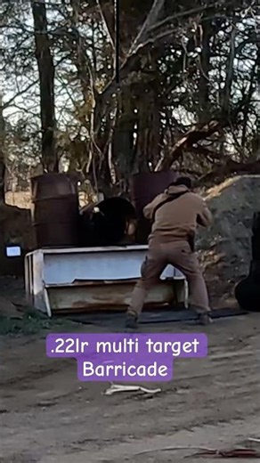 .22lr Multi target barricade 3rd person