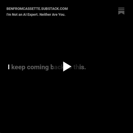 New (and first!) article on Substack. We re all trying to learn this AI space and very few of us are genuinely experts. How can you be when it s so new and moving so fast. We will only succeed by… | Ben Taylor