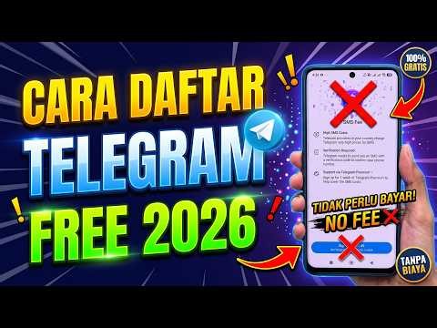 FREE!! Cara daftar TELEGRAM Free 2026 Tanpa bayar biaya SMS