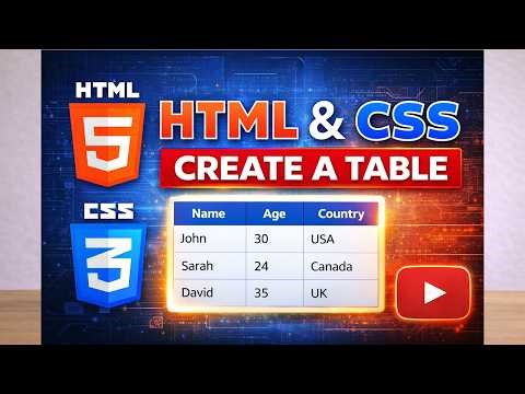 How to build HTML5 Tables