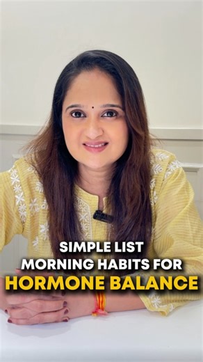 Shweta Shah on Instagram: "If your hormones feel out of balance, start with your mornings 🌿 Sunlight, warm water, walking & deep breathing calm cortisol naturally. Small habits can ease PCOS, PMS & mood swings. No tea or coffee on an empty stomach — your hormones will thank you. 📌 Save this | 📤 Share with someone who needs this #HormoneBalance #PCOSCare #MorningRituals #CortisolControl #HolisticHealth [hormone imbalance morning routine, PCOS natural management, PMS relief naturally, cortisol 