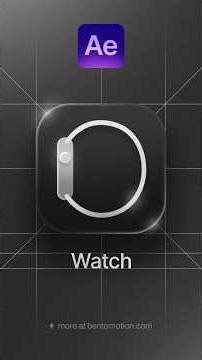 Animating a fake 3D iOS Watch app icon in After Effects #tutorial #applestyle #aftereffects #ios
