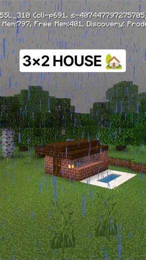 Minecraft 3x2 House 🏡 #minecraft #3x2 #minecraftshorts