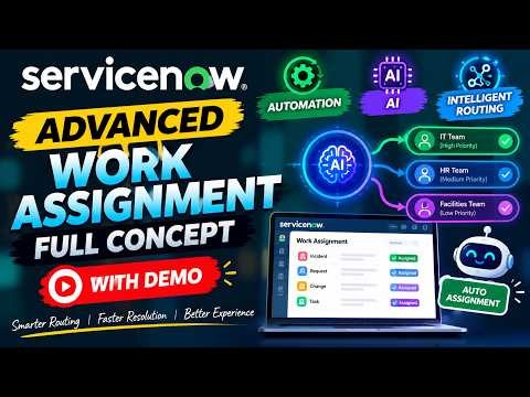 ServiceNow Advanced Work Assignment(AWA) in 10 Minutes | Live Demo | Automation | Complete Tutorial