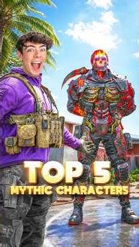 TOP 5 BEST MYTHIC CHARACTER SKINS in COD Mobile...