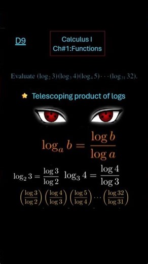 Day 9 of Calculus-Hard question about logarithm products? #maths #calculus #sat