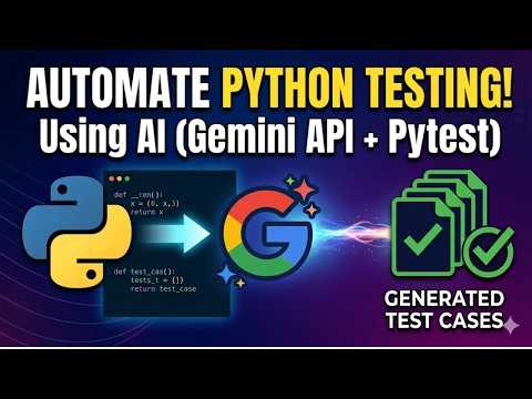 How to Generate Python Unit Test Cases Automatically Using AI | Pytest Tutorial + Gemini API