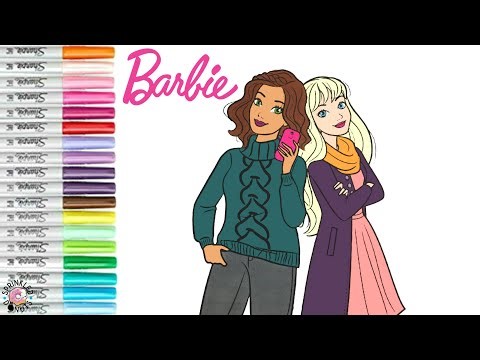 Barbie and Friends Coloring Book Pages Barbie Nikki and Teresa Winter Outfits