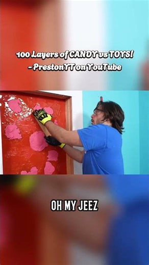 100 Layers of CANDY vs TOYS Challenge! 🍭🧸 ‪@PrestonYT‬ #PrestonYT #paidpartner