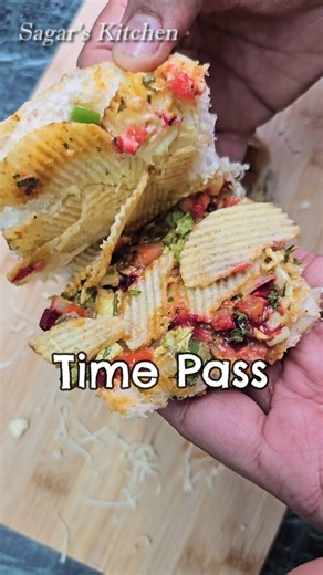 Surat Special Vegetable Pav Time Pass Recipe #Sandwich #Shorts