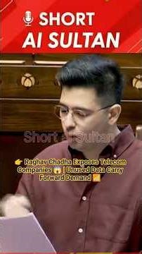 👉 Raghav Chadha Exposes Telecom Companies 😱 | Unused Data Carry Forward #hindinews #raghavchaddha