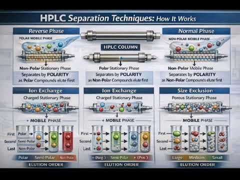 HPLC separation Techniques #qualitycontrol #education #pharmalndustry #job 