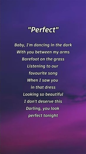 Ed Sheeran - Perfect (Lyrics)