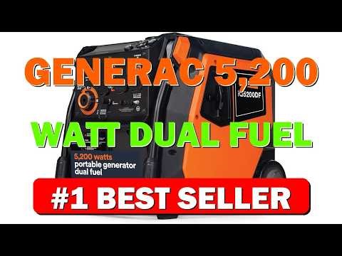 Generac 5,200-Watt Dual-Fuel Portable Inverter Generator Gas and Propane Compatible - - B0DT7PQLPQ