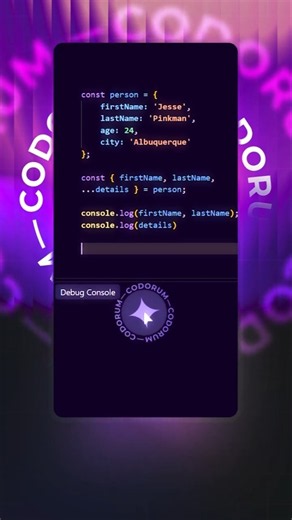 What is the Rest Operator in JavaScript - Rest Operator JavaScript #JavaScript #JS #frontend #webdev