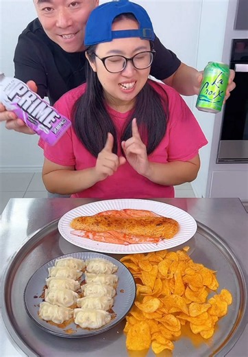 Dumplings Random bites challenge！😋 #funny by Ethan Funny Family | dumplings