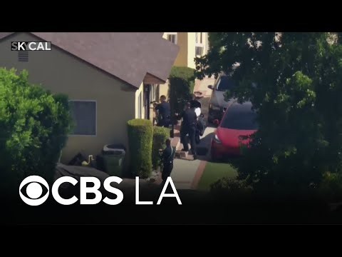Woman flees after robbery suspect runs into San Fernando Valley home during LAPD pursuit