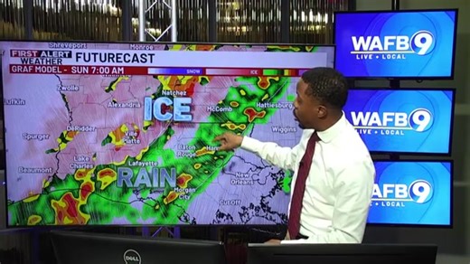 Saturday evening winter storm update. Monitoring southwest Mississippi closely. | WAFB Channel 9
