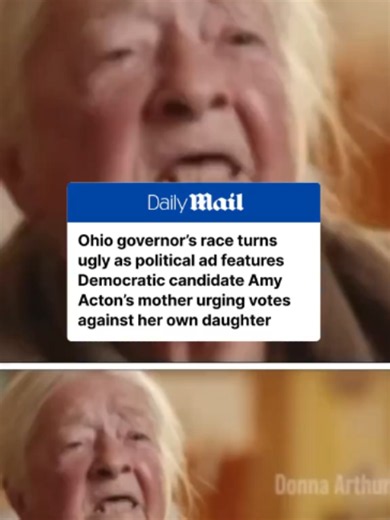 The mother of an Ohio gubernatorial candidate has been featured in an explosive campaign ad warning voters that her daughter is a 'liar.' The woman who identifies herself as Donna Arthur, Democratic candidate Amy Acton's mother, says in the ad: 'She lies about her past ... she's lied her entire life.' It is not clear who produced the clip which quickly went viral on social media, garnering hundreds of thousands of views. Acton's brother, Phillip Stearns, pointed the finger at her Republican riva