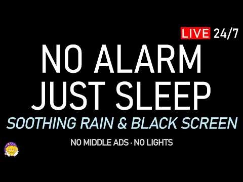 🔴 NO ALARM TOMORROW, JUST SLEEP | Soothing Rain Sounds + Black Screen | Total Rest & Full Recovery