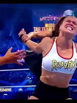 Ronda Rousey & Kurt Angle vs Triple H & Stephanie McMahon #wwe #shortsfeed #trendingshorts #trend