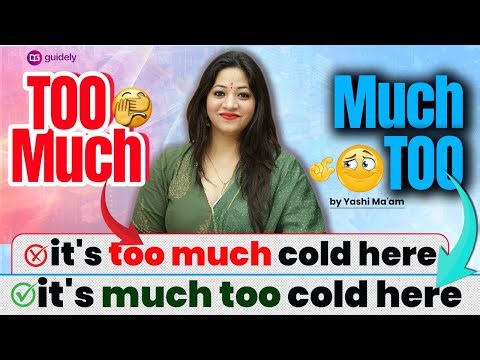 Too Much vs Much Too | Asked in Exams & Spoken English | Bank Exam Preparation 2026 | By Yashi Ma'am