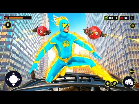 Flying Police Fire Hero: Gangster Crime City Part 13 - Android Gameplay