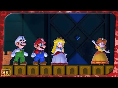 Super Mario Bros. Wonder ⁴ᴷ World 4: Sunbaked Desert (All Wonder Seeds & 10-flower coins) 4-Player