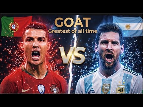 GOAT GRATEST OF ALL TIME🐐🥇🔴RONALDO VS MESSI🔵❔#football