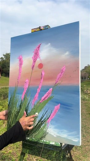 Step Into Art 🌿 Easy Tree Branch Landscape Painting for Beginners!