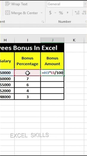 Employee Bonus Calculation in Excel