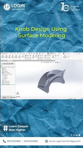 Surface Modeling in SolidWorks | Knob Design Step-by-Step