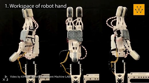 3D-Printed Robotic Hand with Air-Pressure and Capacitive Sensing Developed by KIMLAB, this three-fingered robotic hand integrates soft tactile sensors that combine air-pressure and capacitive proximity sensing to detect contact and nearby conductive objects. The design uses 3D-printed components and six servo motors, demonstrating a low-cost, accessible approach to robotic grasping and tactile feedback research. Video source: KIMLAB (Kinetic Intelligent Machine LAB) #3dprinting #robotics #sensor